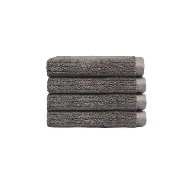 Cozy Earth Charcoal Ribbed Washcloth