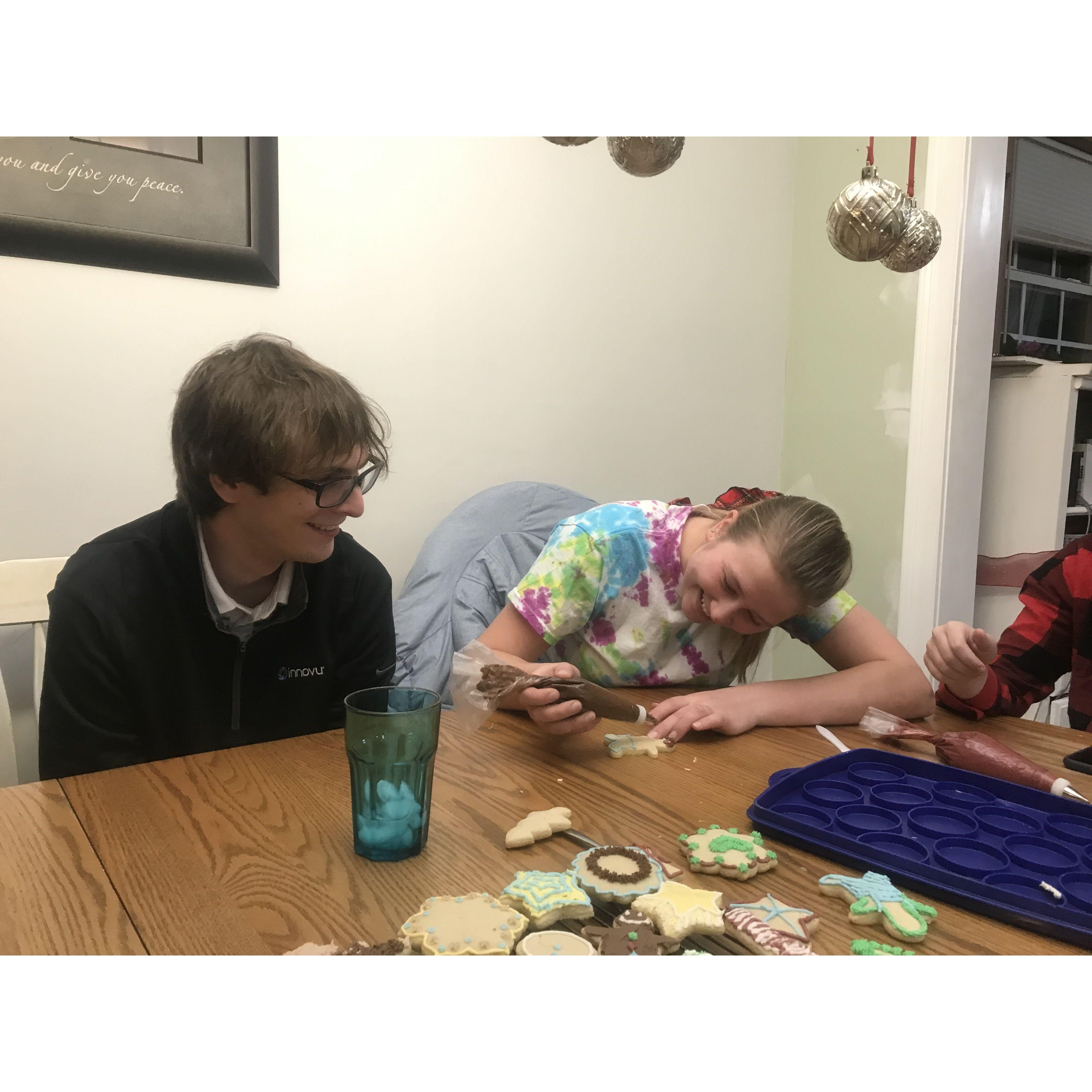 Christmas cookie decorating!
