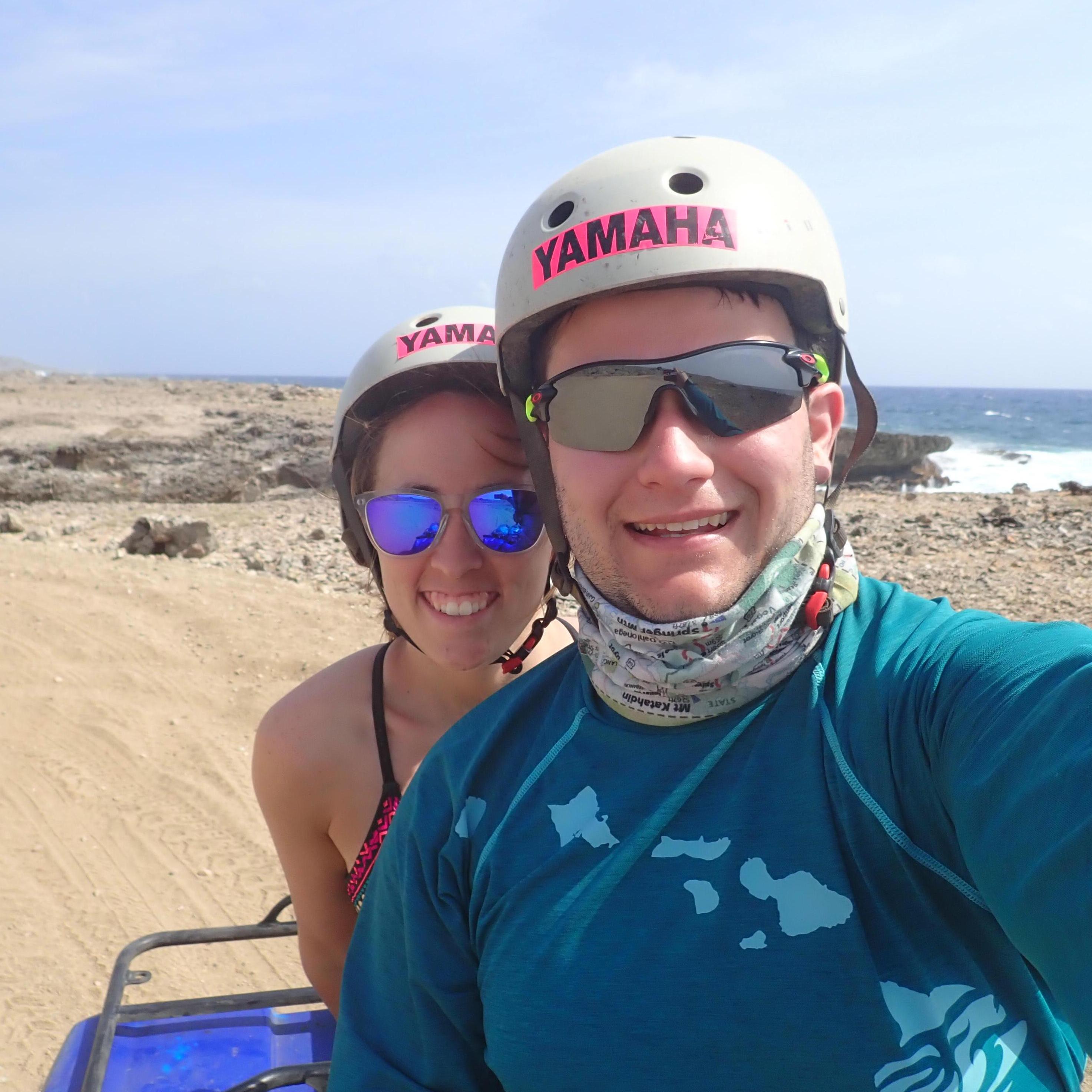 Even when the roads get bumpy Kaitie and Matthew make a great team.
ATV- ARUBA