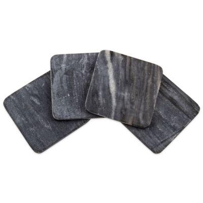 Square Marble Coaster in Black