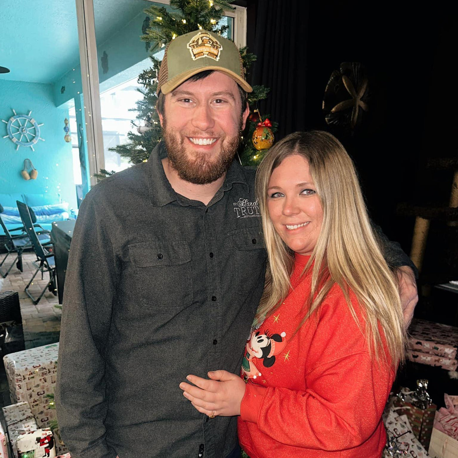 Our first Christmas together at my parents house!