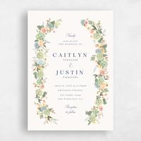 Beige Wedding Invitation - Rosamund Classic
