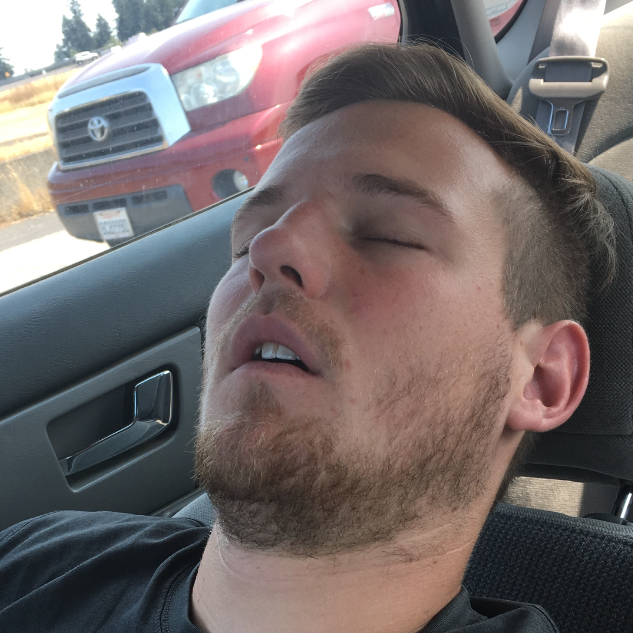 a long hike and a migraine will do that to ya