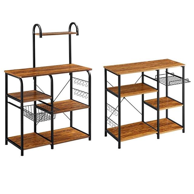 Mr IRONSTONE 3-Tier+4-Tier Kitchen Baker's Rack and 3-Tier+3-Tier Kitchen Baker's Rack （Vintage）