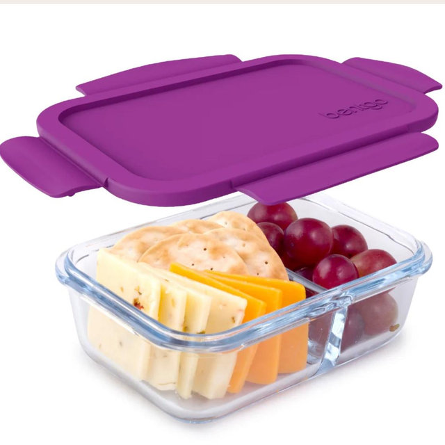 Purple Bentgo Glass Snack Container