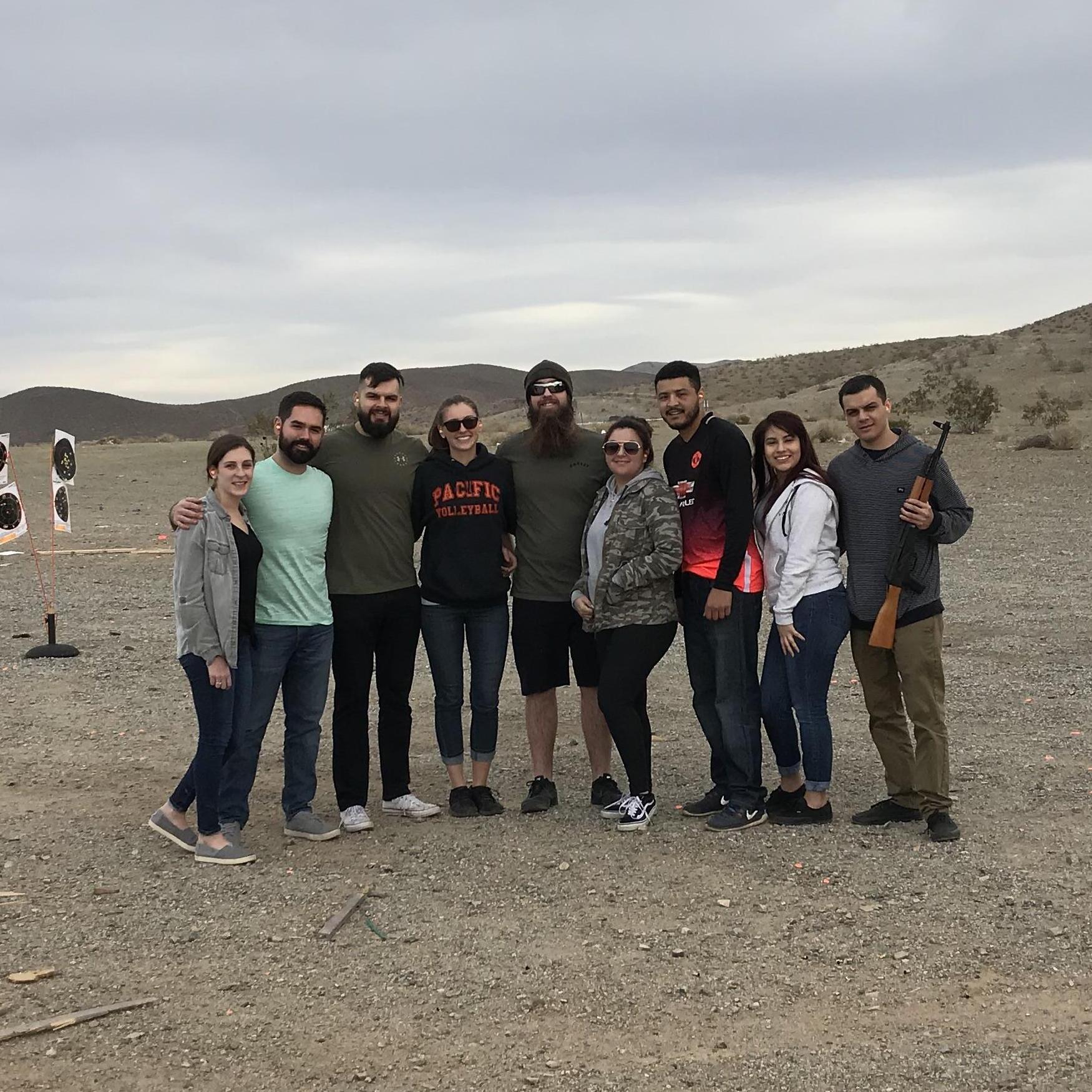 Shooting at Christmas with family and friends.