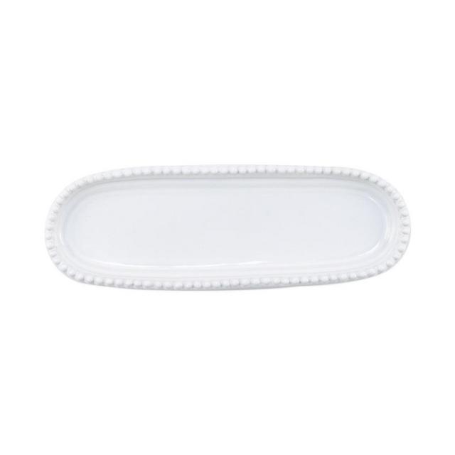 Incanto Stone White Stripe Small Oval Tray