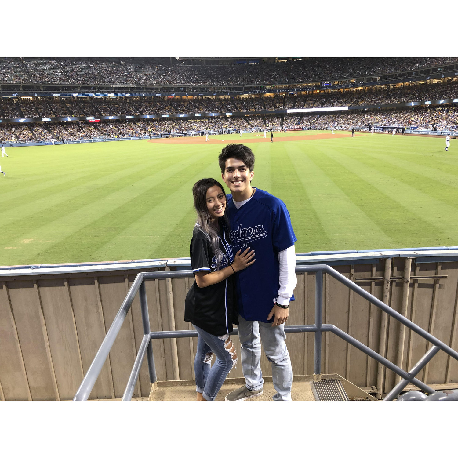 August 13, 2018 - Giants vs Dodgers. Nathen took Michelle to her first baseball game!