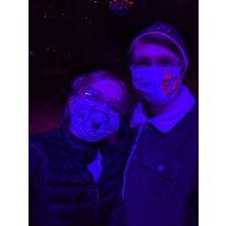 Nate and I decorated our masks for a Wombats concert.