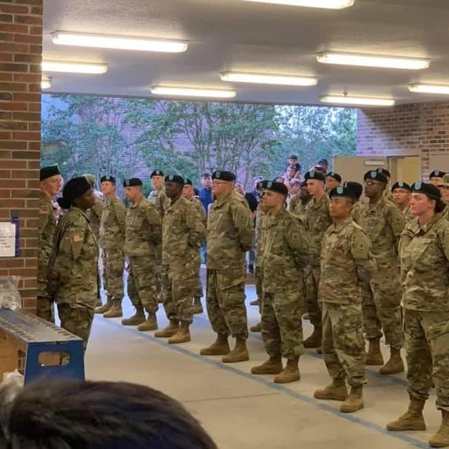 Drill demonstrated for families.