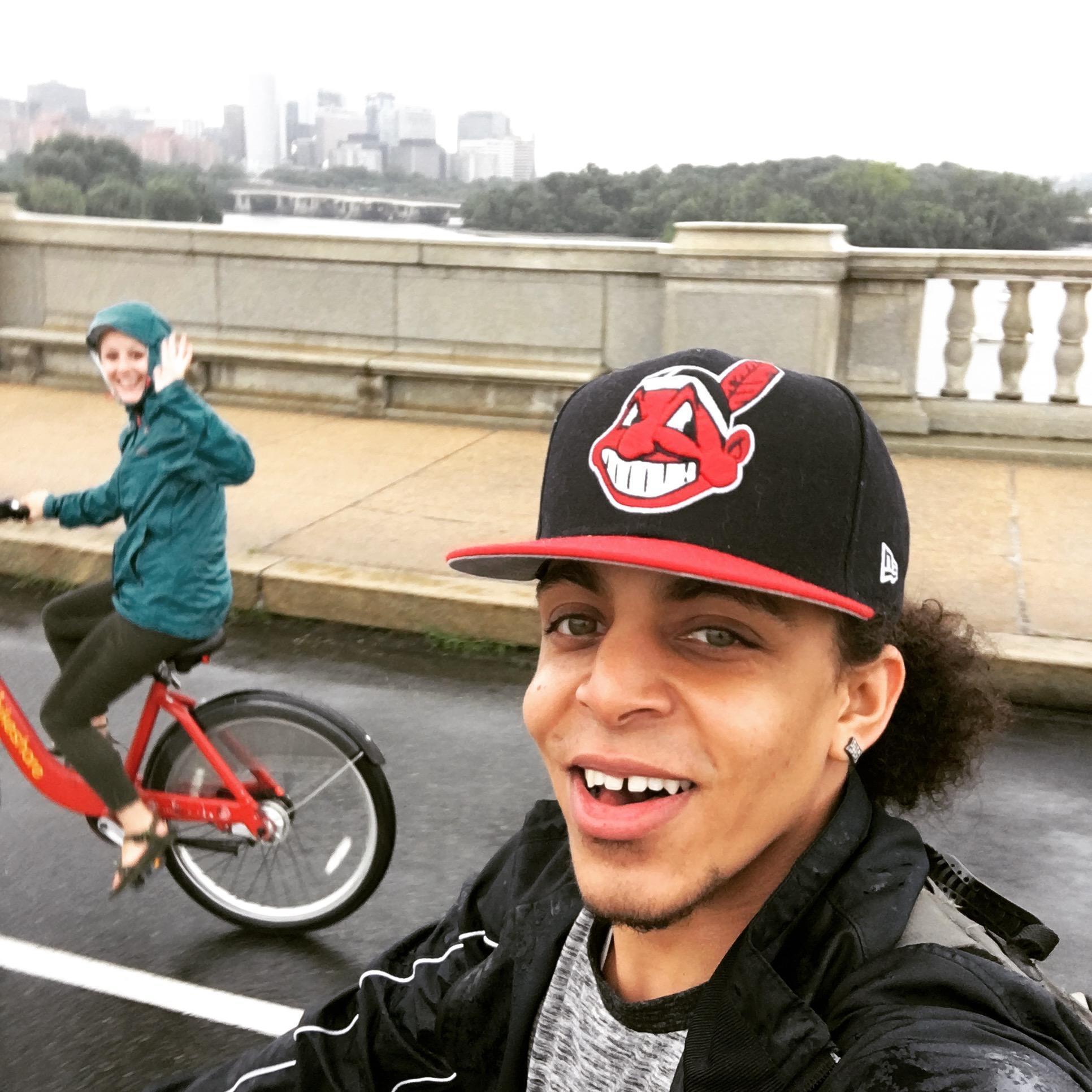 Biking in the rain in D.C. 2016