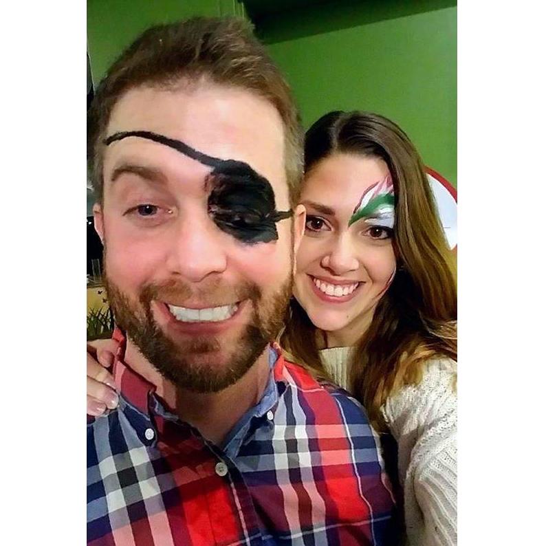 Just a pirate and his parrot at the Indianapolis Children's Museum.