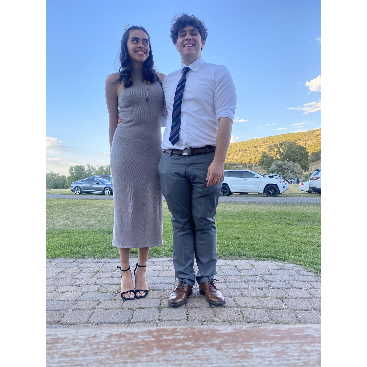 Getting all dressed up for a wedding