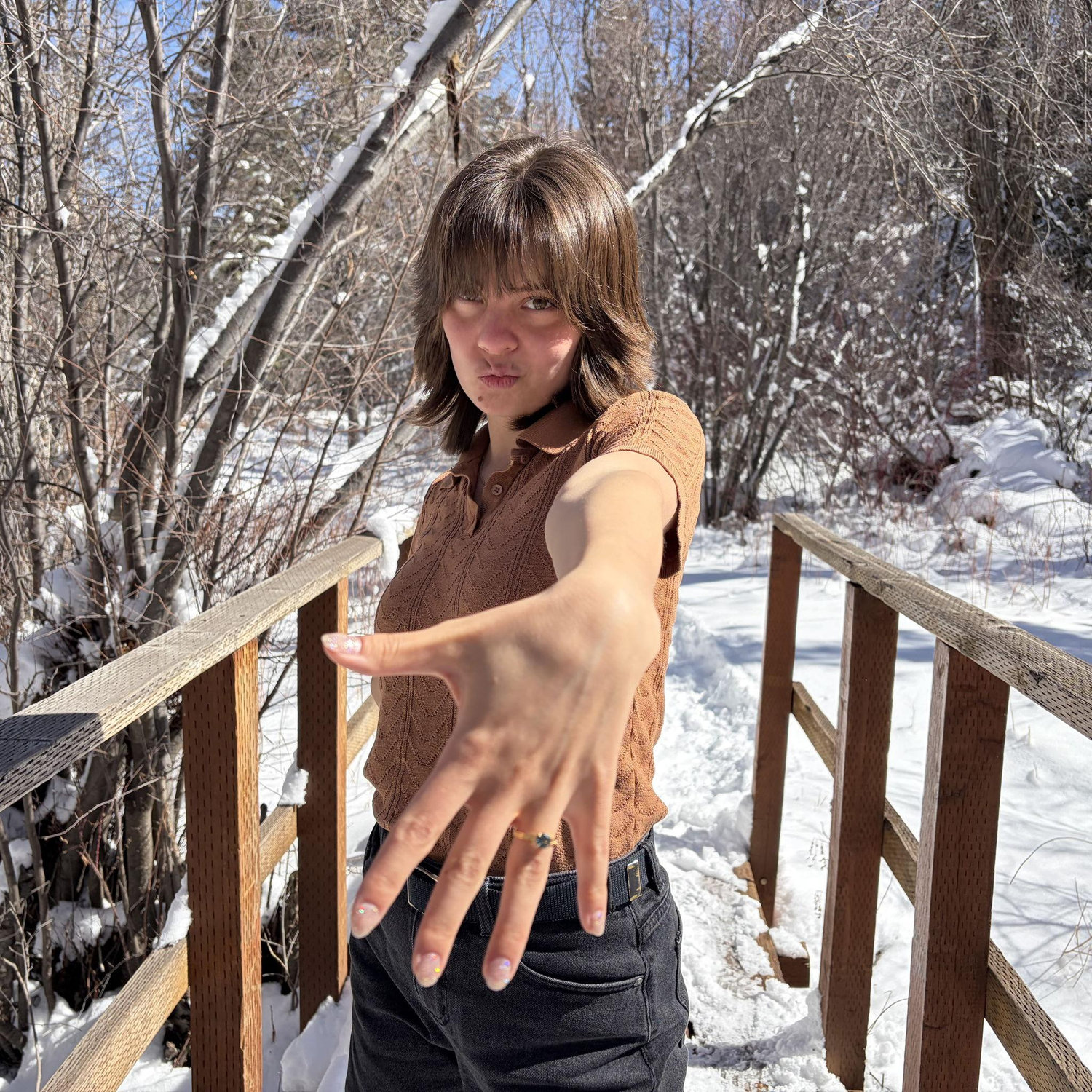 This is the spot where Cody proposed, I was feeling very fancy with a new gemstone on my hand!