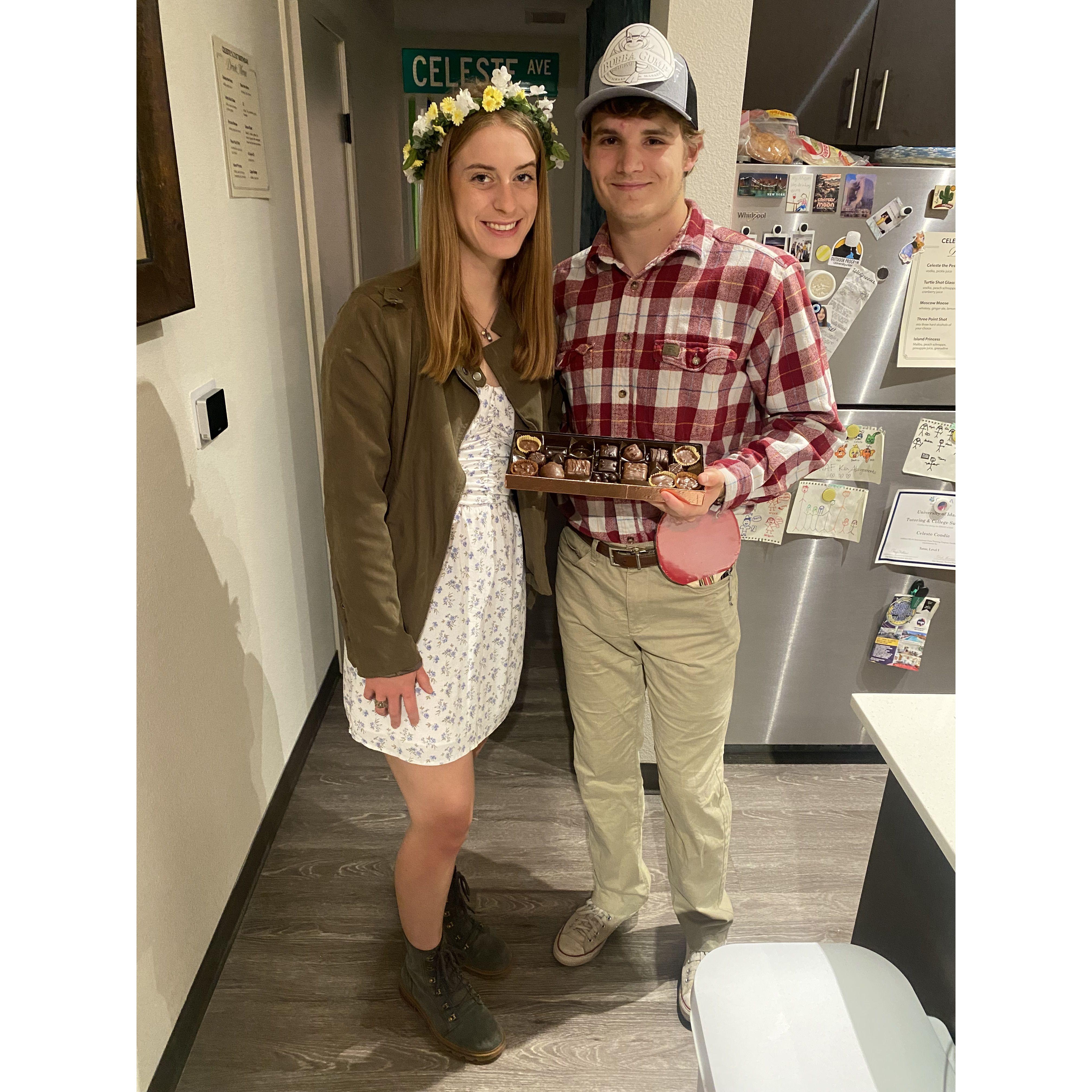 October 2022 - Celebrating Halloween as Forrest Gump and Jenny (Celeste's idea)