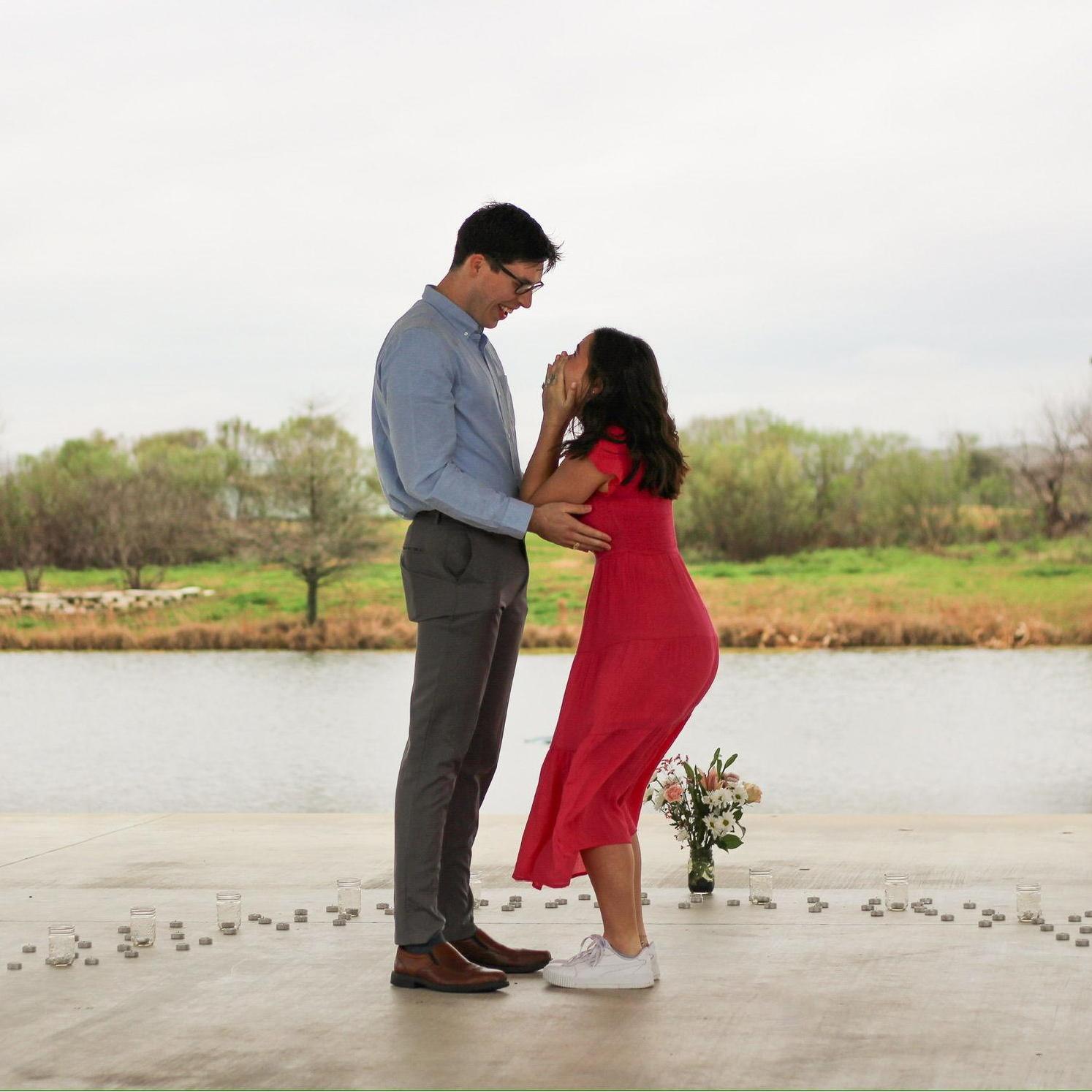 Riley still in shock, she had no clue Reilly was going to propose that day!