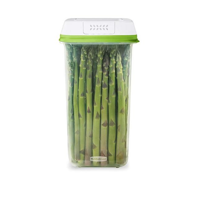 Rubbermaid FreshWorks Saver, Medium Tall Produce Storage Container, 12.7-Cup, Clear