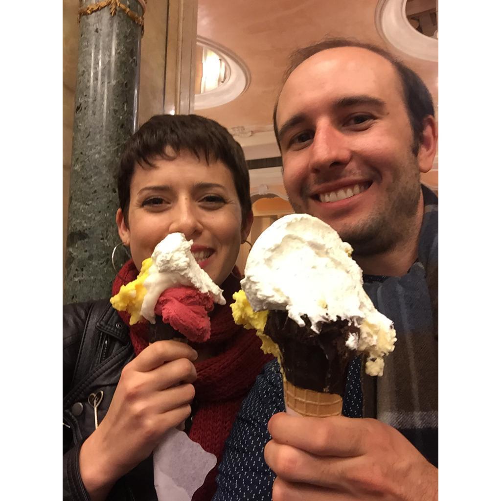 Gelato in Italy. The next day, he proposed!