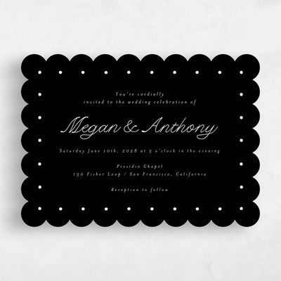 Black Landscape Wedding Invitation - Lirael Landscape