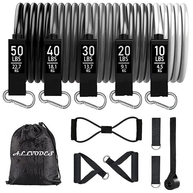 Resistance Bands, Resistance Band Set, Workout Bands, Exercise Bands for Men and Women, Exercise Bands with Door Anchor, Handles, Legs Ankle Straps for Muscle Training, Physical Therapy, Shape Body