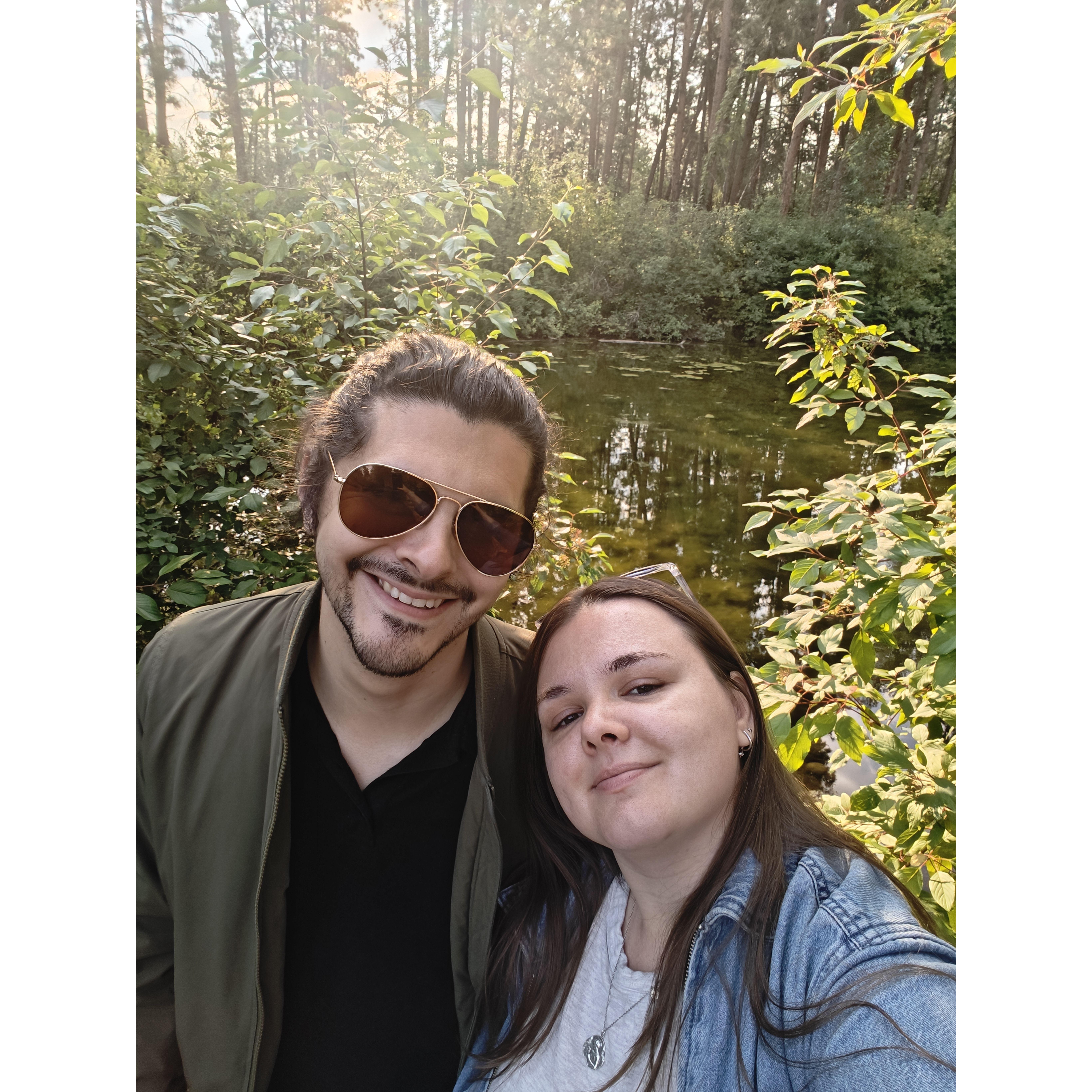 2025 was the year of many trips together to Canada for Nathaniel's job. This was one of their favorite spots called Mission Creek Park in Kelowna, BC.