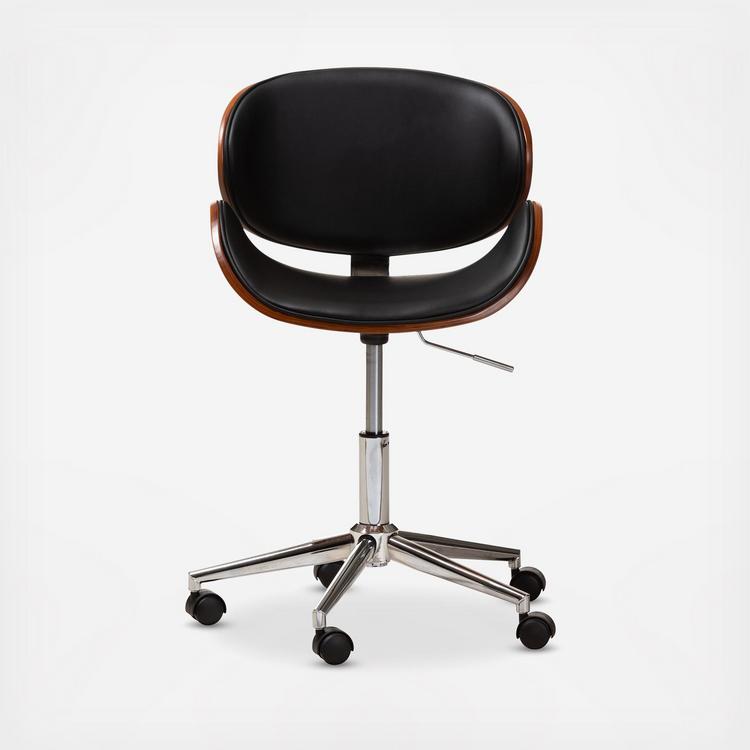 Baxton Studio Ambrosio Adjustable Swivel Office Chair Zola