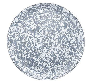 Golden Rabbit Swirl Enamel Medium Serving Tray - Gray
