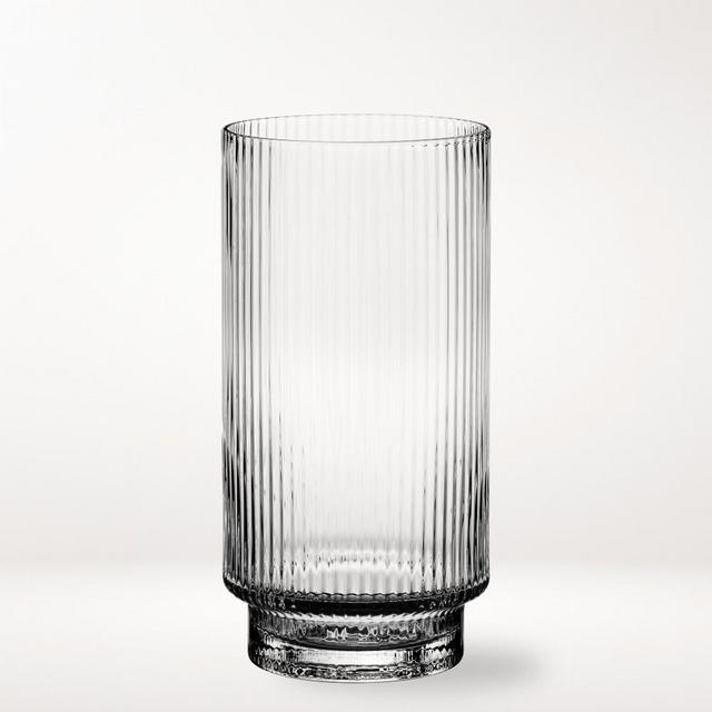 Modern Optic Highball Glasses, Set of 4