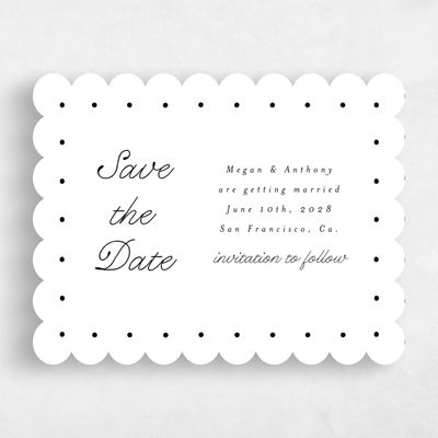 White Wedding Save the Date - Lirael Landscape