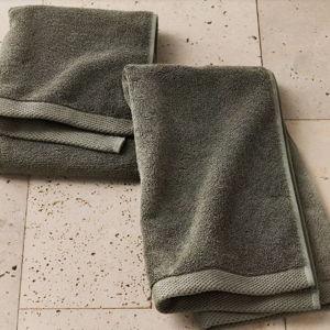 2pk Organic Hand Towel - Casaluna™ - Olive