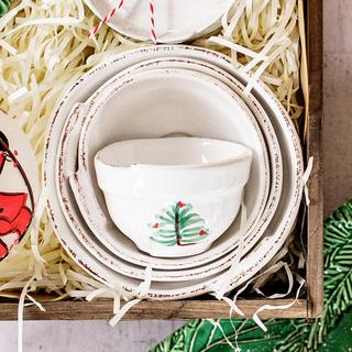 Lastra Holiday 4-Piece Assorted Prepping Bowl Set