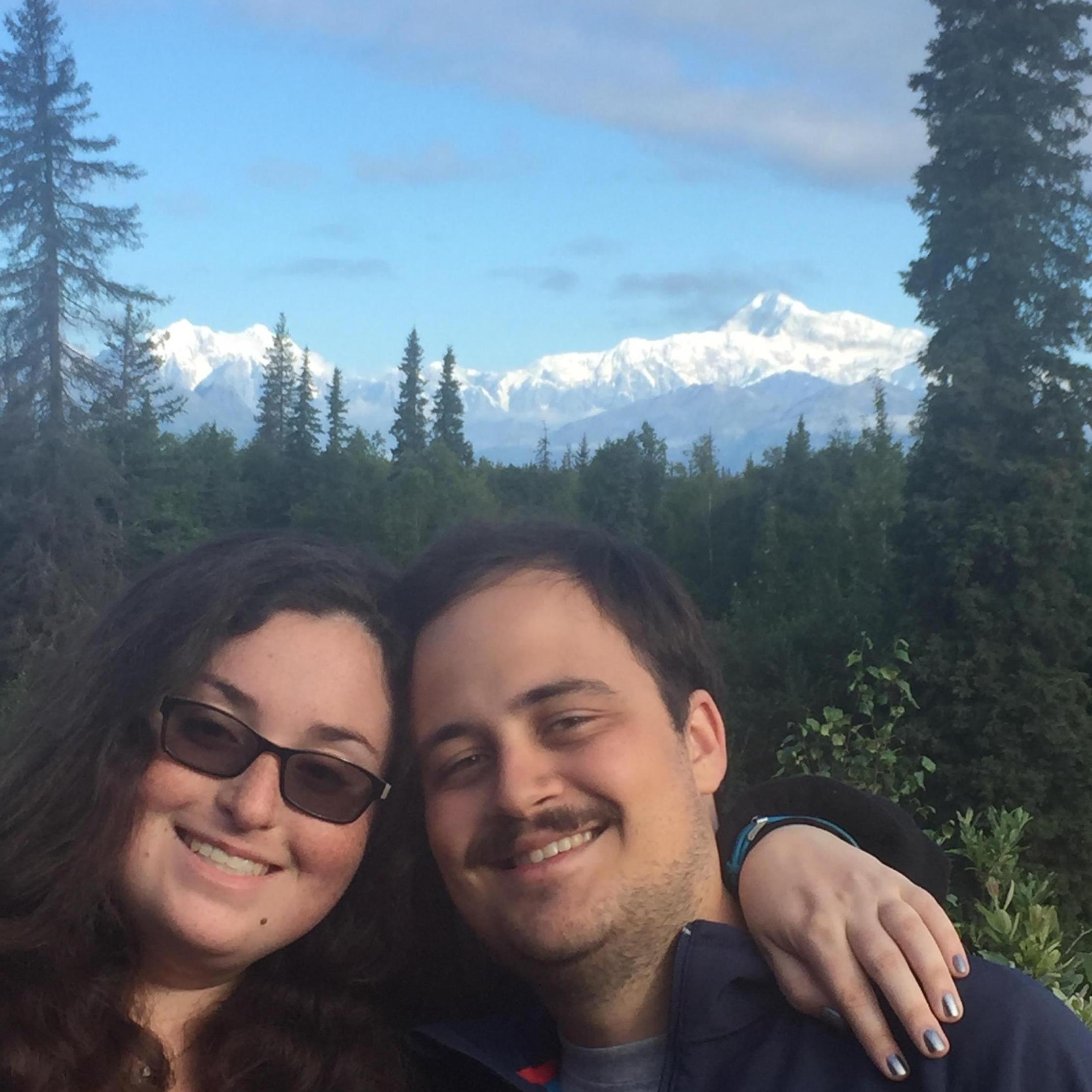 On our trip to Alaska with a view of Mt. Denali. Summer 2017