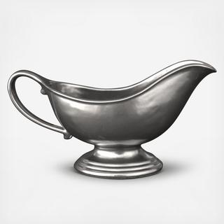 Pewter Stoneware Sauce Boat