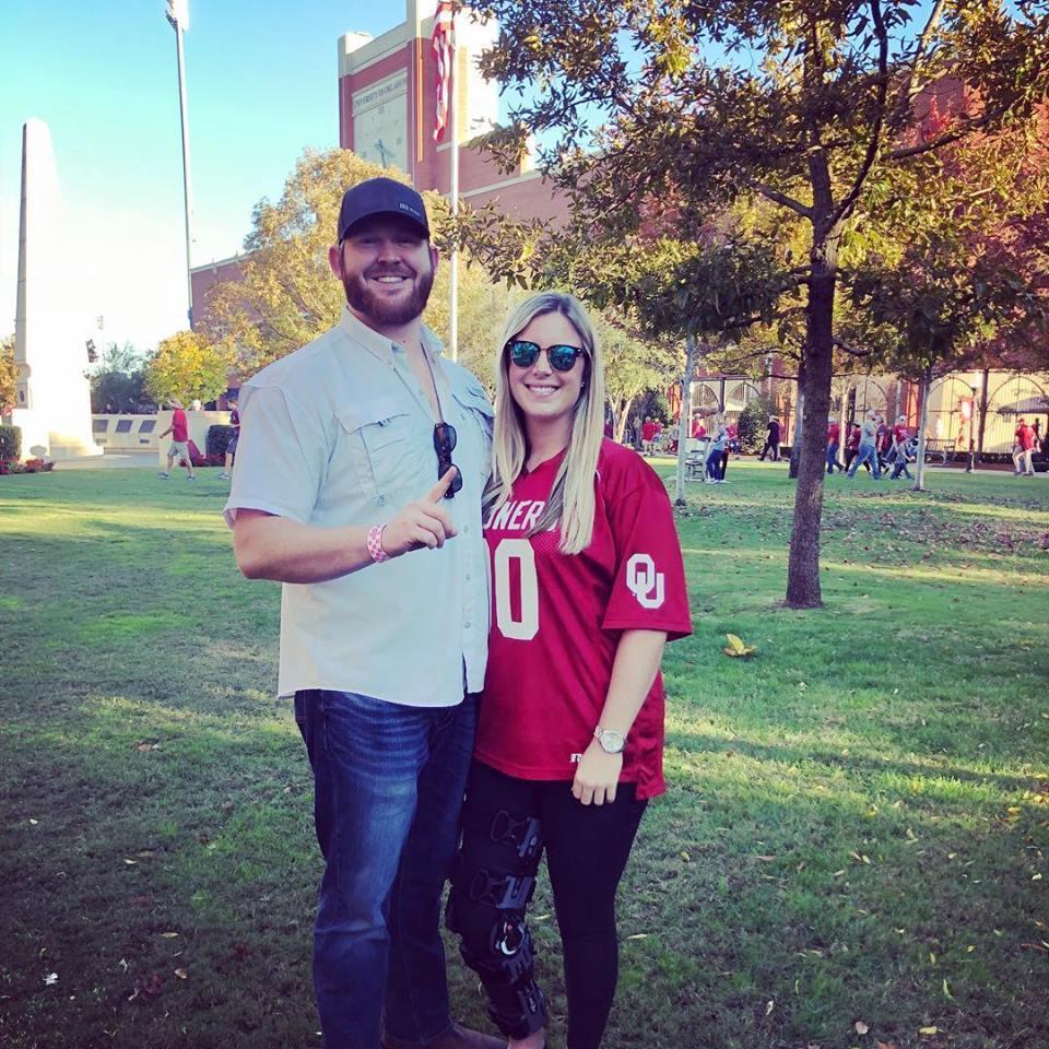 Spencer's first OU game in Norman, Boomer Sooner!