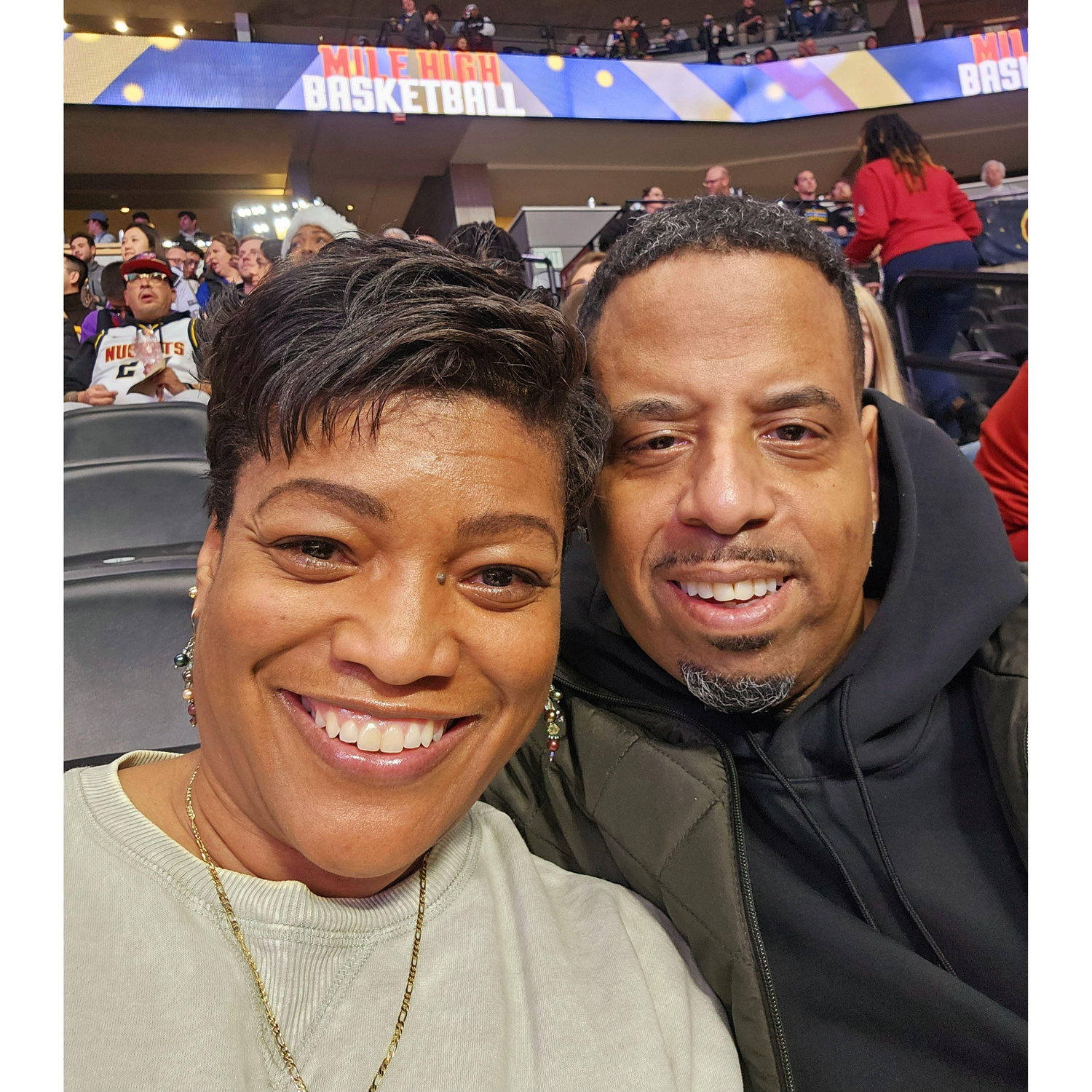 For a birthday present for Earl, I bought him tickets to a Denver Nuggets game. (12-2023)