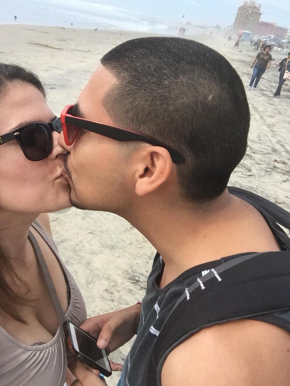 Enjoying ourselves in Rosarito, Mexico cerca 2014