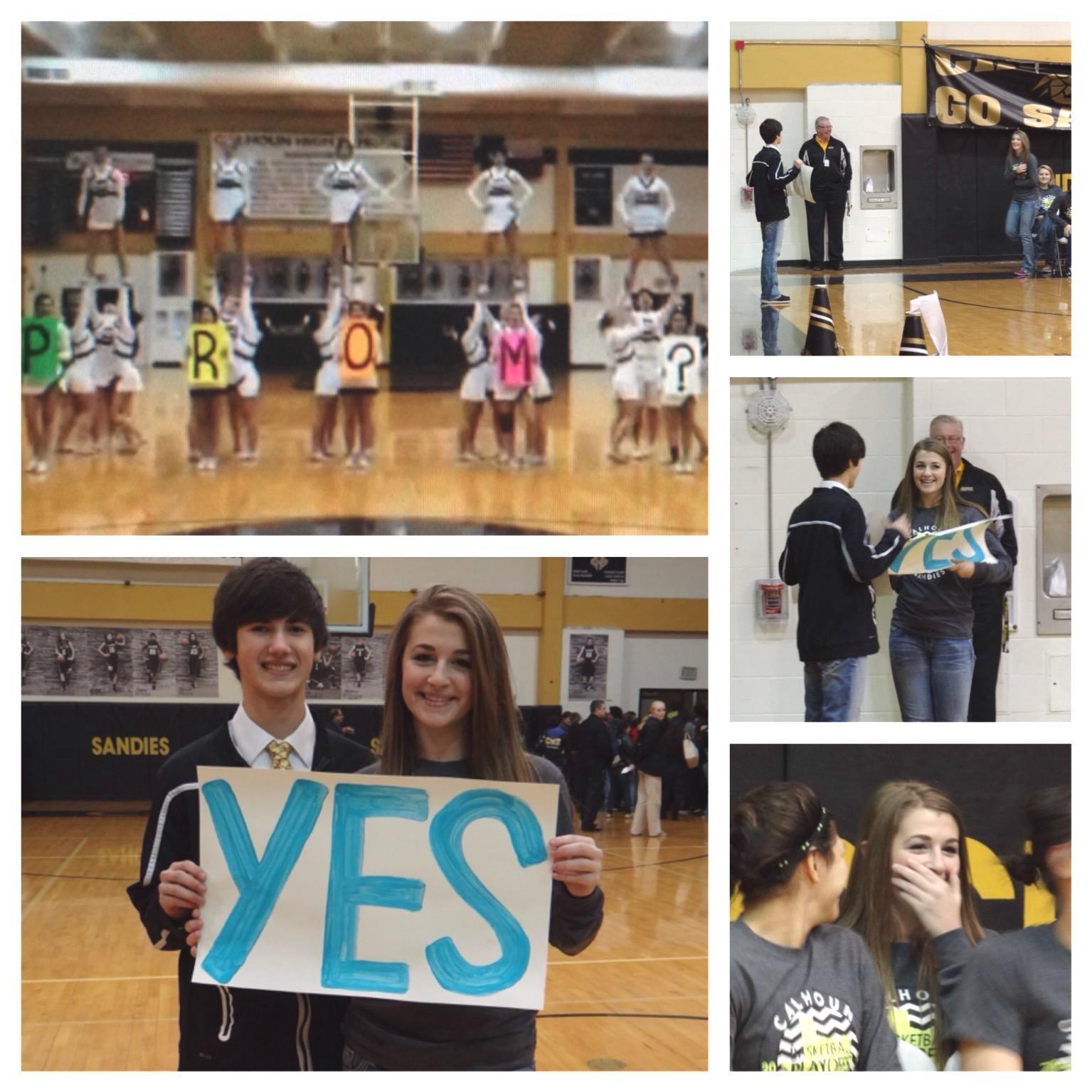 One of our highlights from high school... John asking Jess to prom during a pep rally in front of the whole school!!!