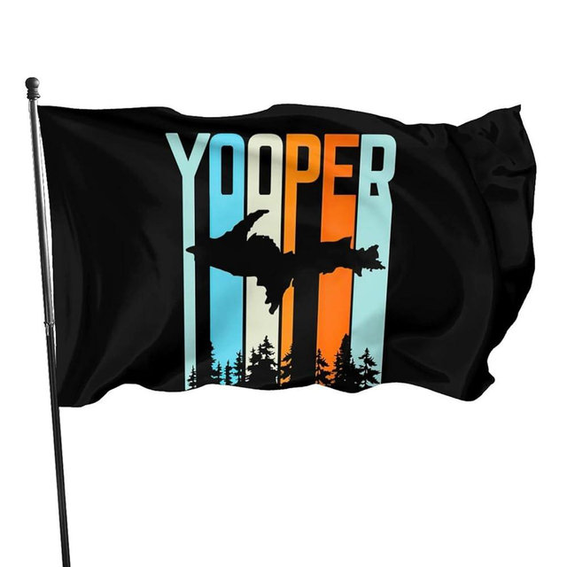 Upper Peninsula Retro Yooper Garden 3x5Ft Flag Outdoor Indoor Party Home House Sign Decor Banner Fade Proof Flags