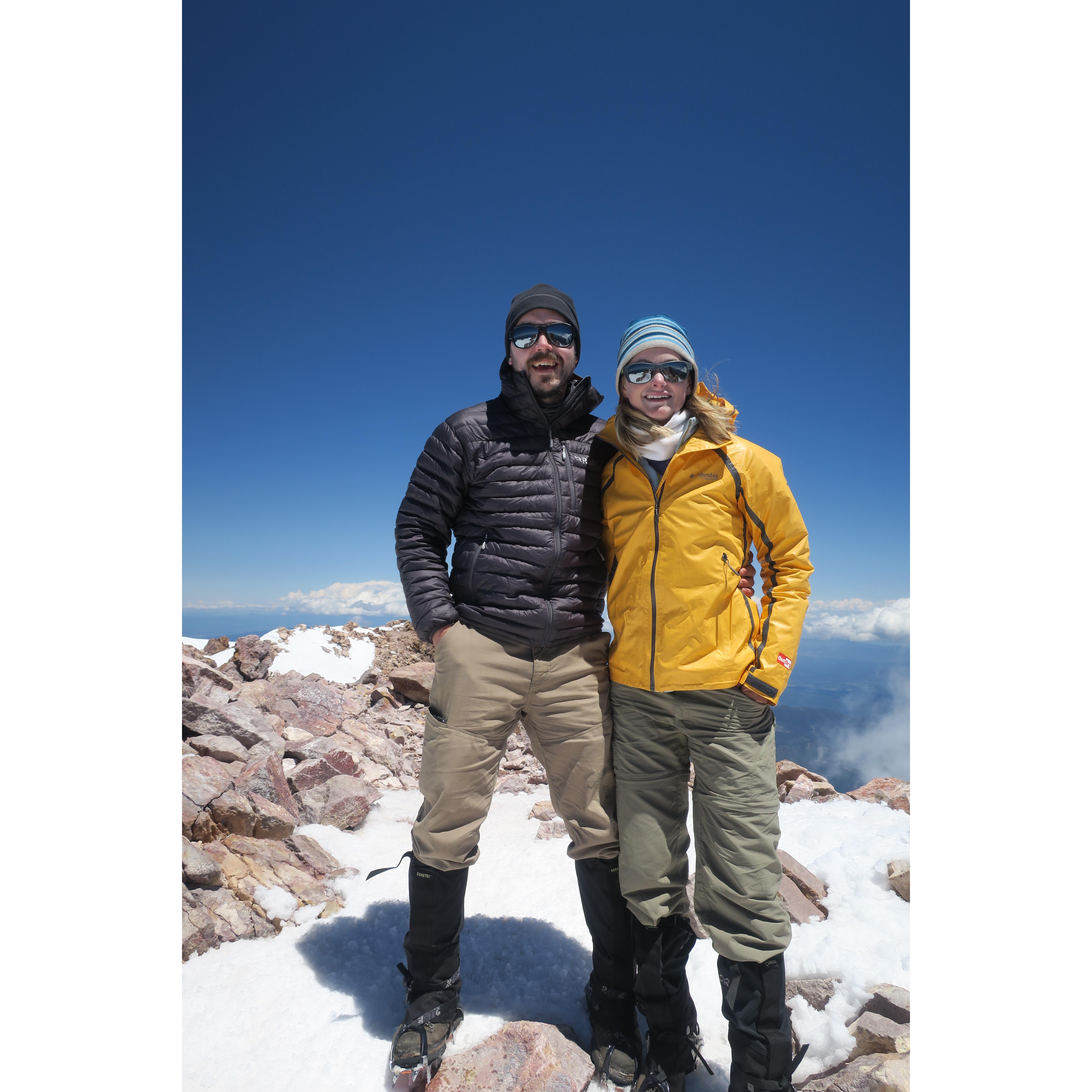 At the top of Mount Shasta