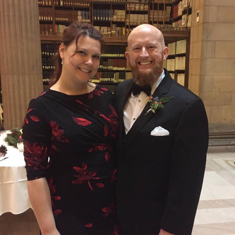 At Keelan and Annie's wedding