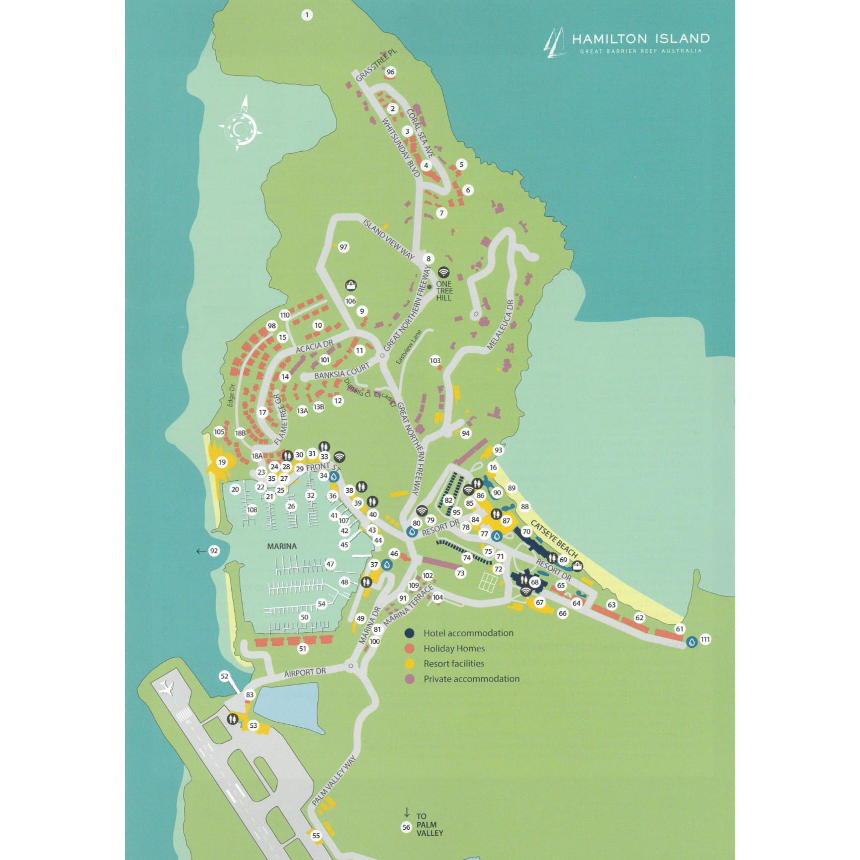 Map of Hamilton Island