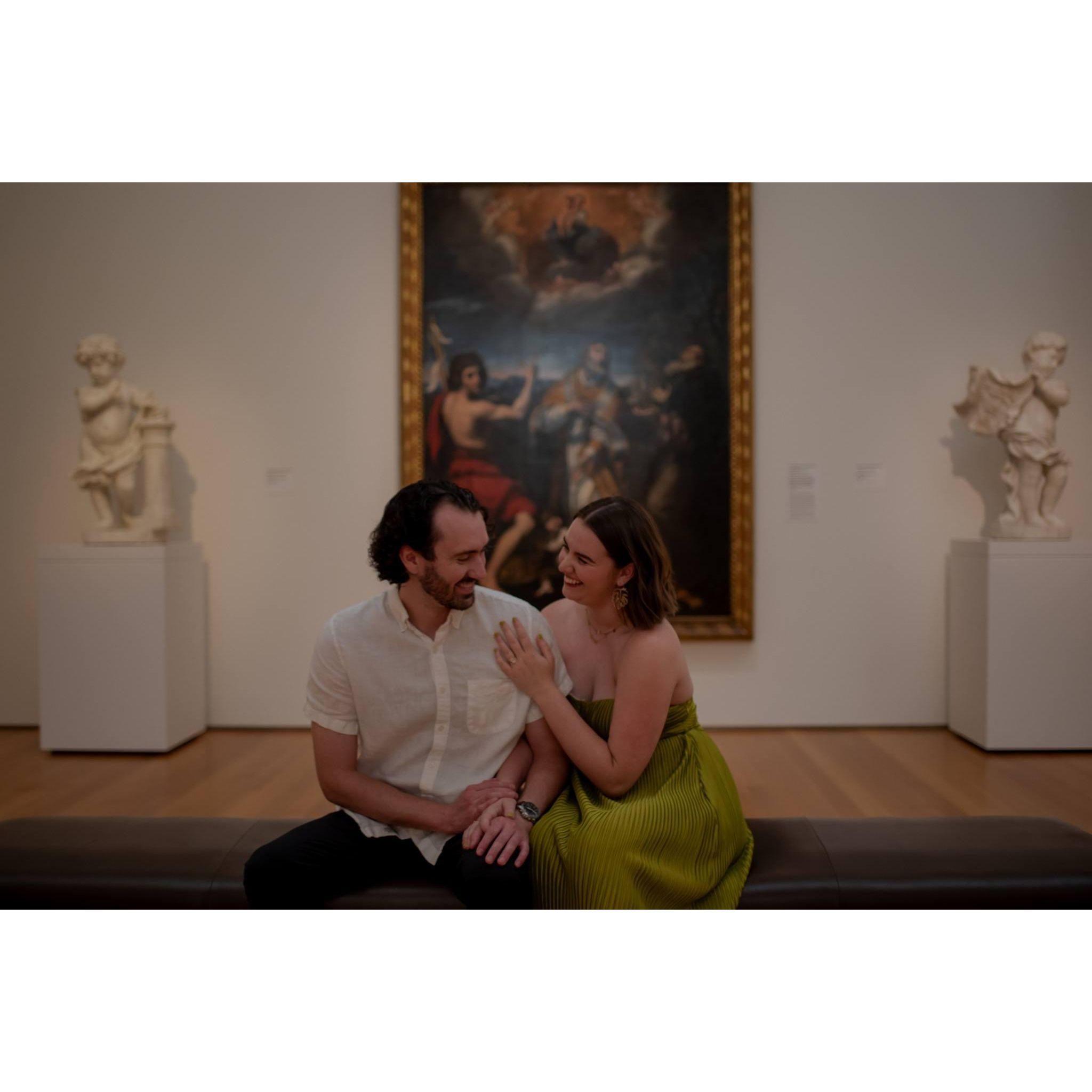 Our Engagement photoshoot at the NCMA.
