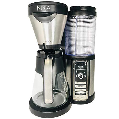 Ninja Coffee Bar Auto-iQ One-Touch Intelligence Brewer Maker Machine with 43 oz Glass Carafe CF080Q Thermal Flavor Extraction for Warm, Hot and Cold Beverages (Renewed)
