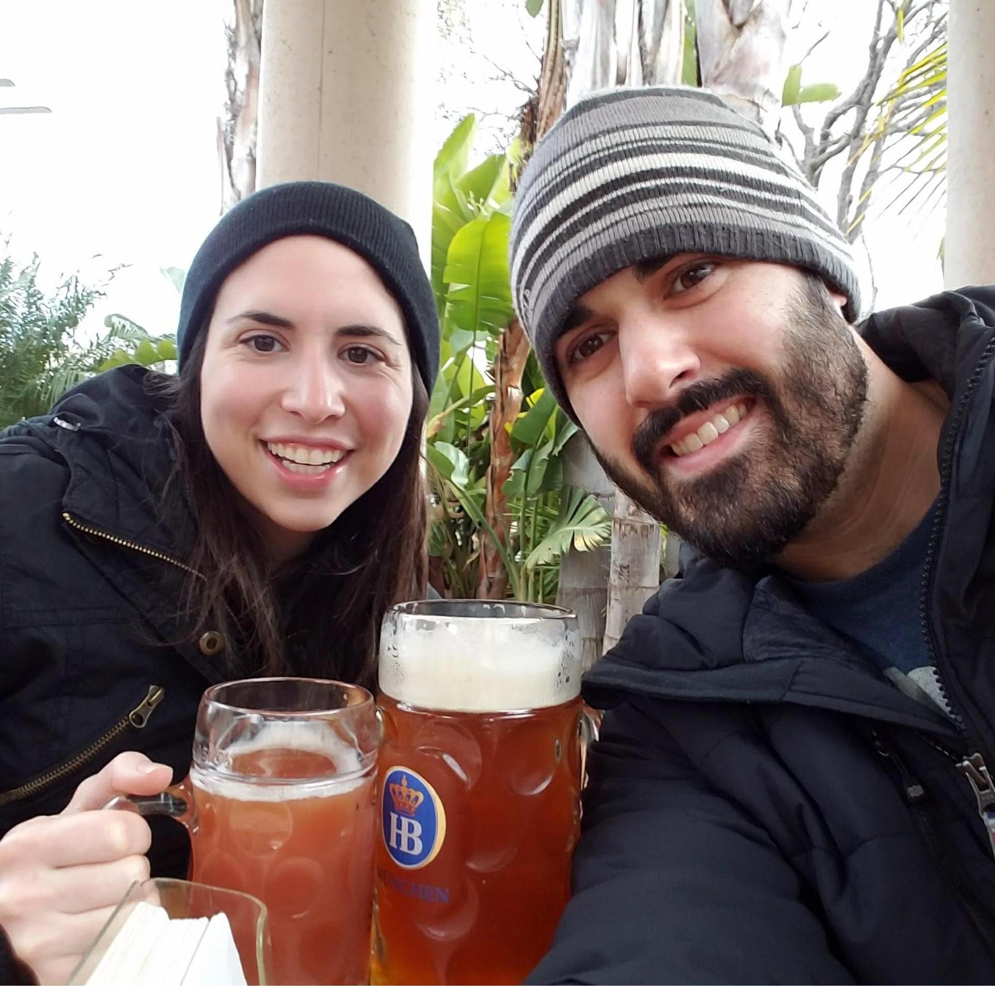 In our happy place....drinking beer!