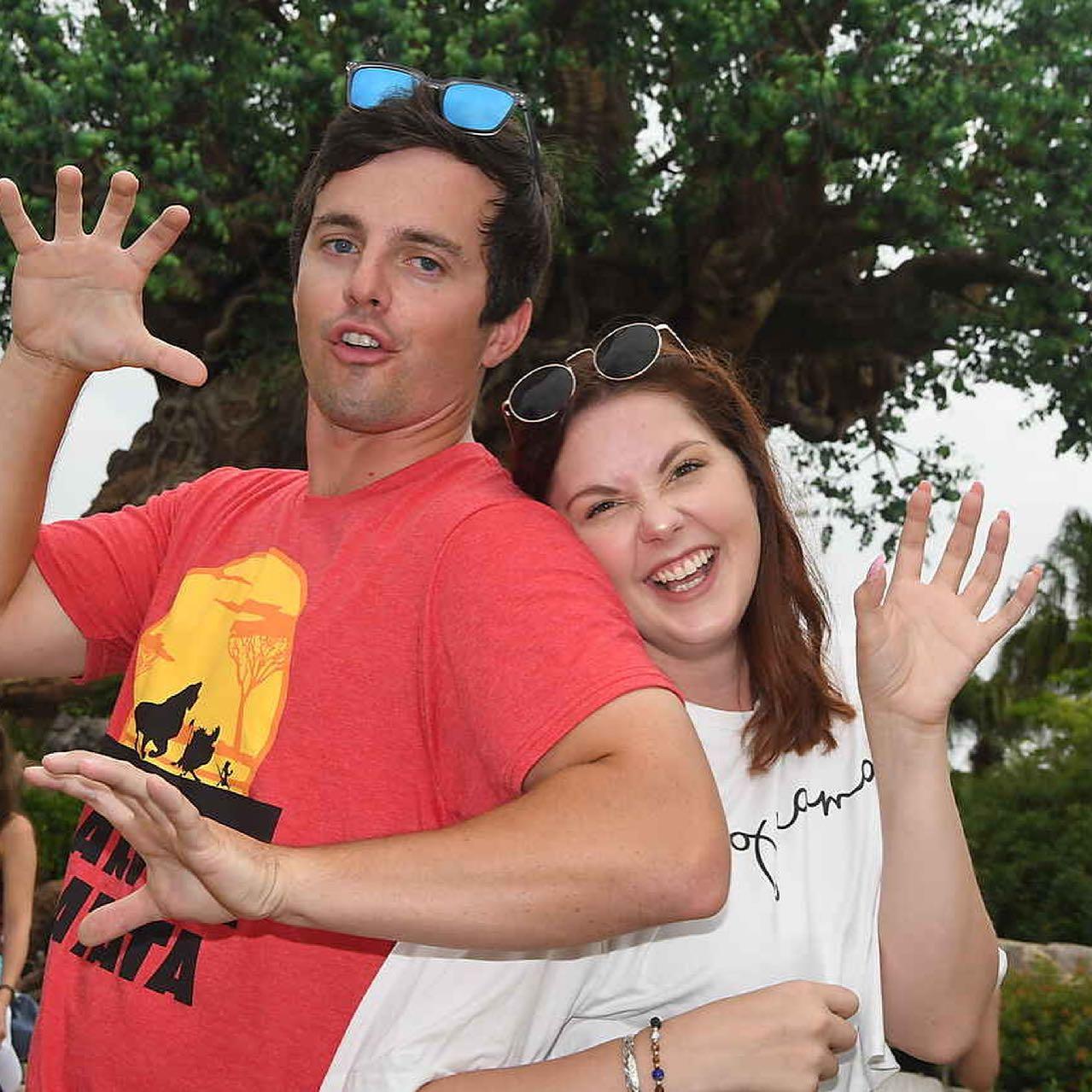 This was taken in Animal Kingdom during our first trip to Disney together.