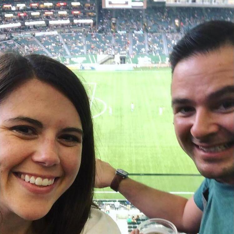 Watching our first Timbers soccer game