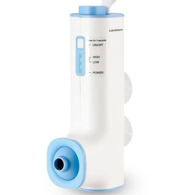 KokoSelene Rechargeable Bath Jets for Tub, Portable Jet Spa for Bathtub, Creates Soothing Bubbles and Massage for Relaxing Daily Use at Home (White-Blue)