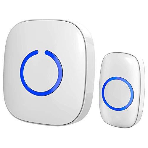 SadoTech Wireless Doorbell and Chimes Wireless Kit for Home At Over 1000-feet Range with 52 USA Doorbell Chime 4 Levels Adjustable Volume and LED Flash Model C