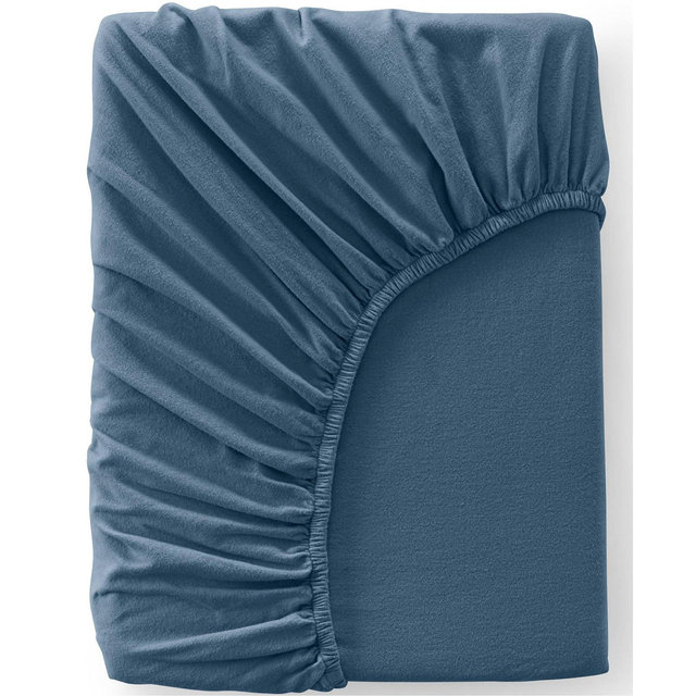 Lands' End Comfy Super Soft Cotton Flannel Fitted Bed Sheet - 5oz