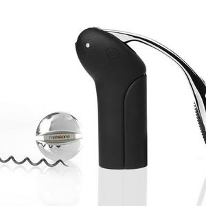 Rabbit Original Vertical Lever Corkscrew Wine Opener with Foil Cutter and Extra Spiral (Velvet Black)